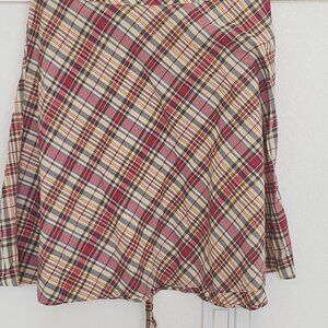 Plaid Lightweight Cotton Wrap Knee-length Tommy Hilfiger skirt